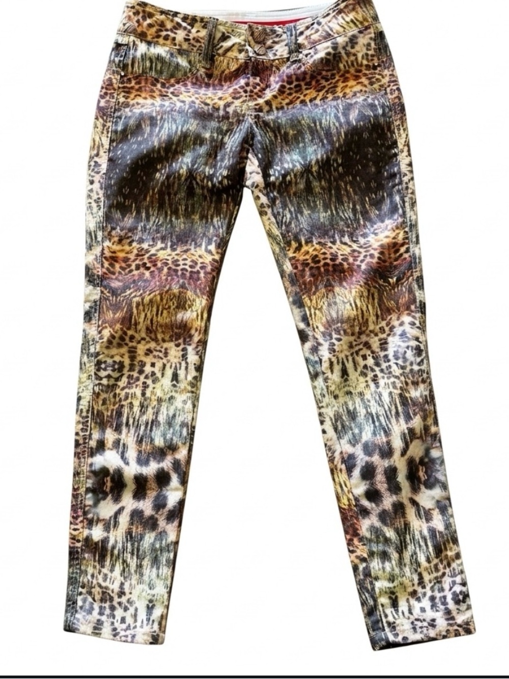 Vintage Y2K Unionbay Animal Print Slim-Fit Jeans Size 8-10